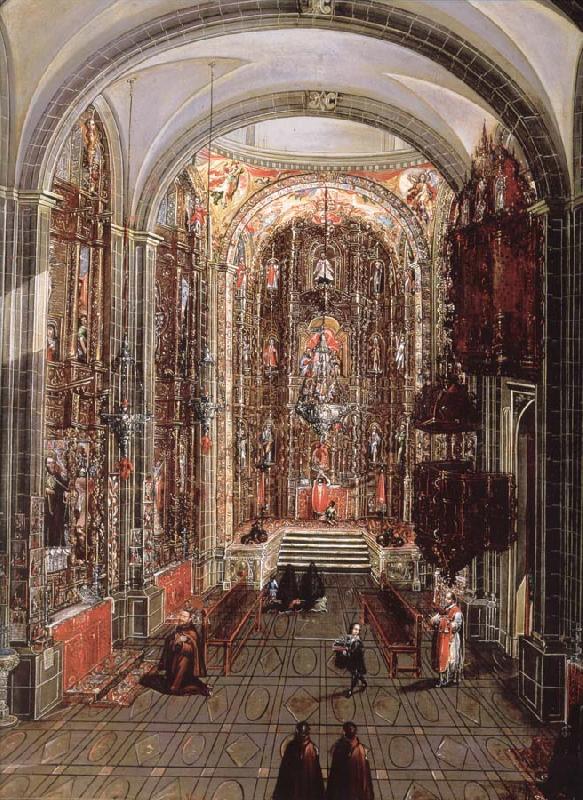 unknow artist This painting Allows us to picture the interior of a church in new spain China oil painting art